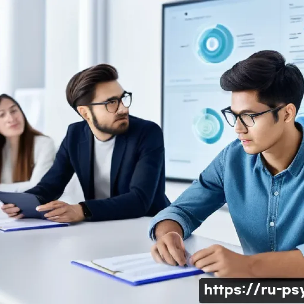 심리학 졸업 후 직업 - **UX/UI and Neuromarketing in a Tech Lab**
A bright, futuristic tech lab setting. In the foregro...